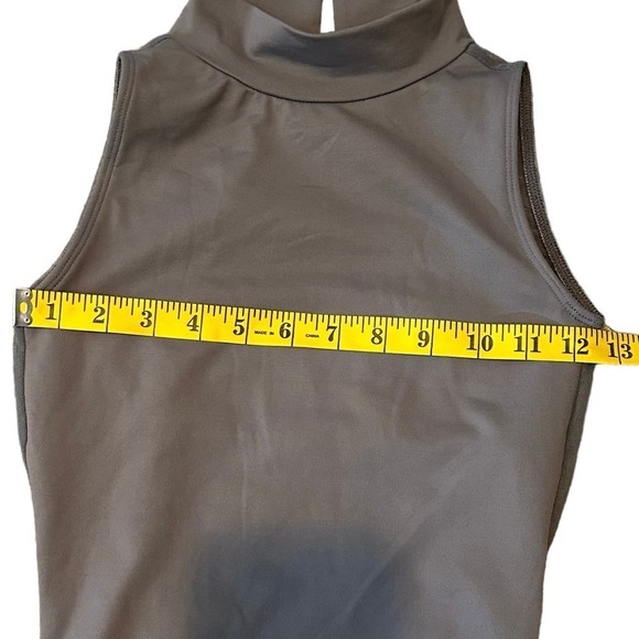 NWT Ainslie Wear Gray High Neck Angelina Leotard Small - Picture 3 of 9
